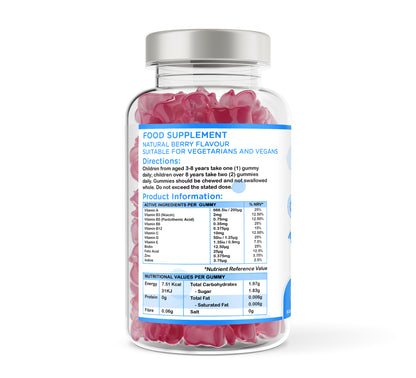 Kids Multivitamin & Mineral | 60 & 150 Gummies | Mixed Berry Flavour | Vegan | 5 Months Supply | 3+ Years