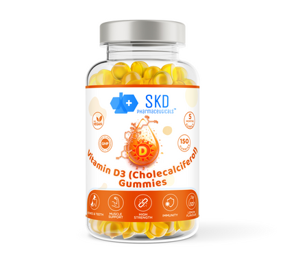 Vitamin D3 | Cholecalciferol | 1000 iu units | 60 & 150 Gummies | Lemon Flavour | Vegetarian