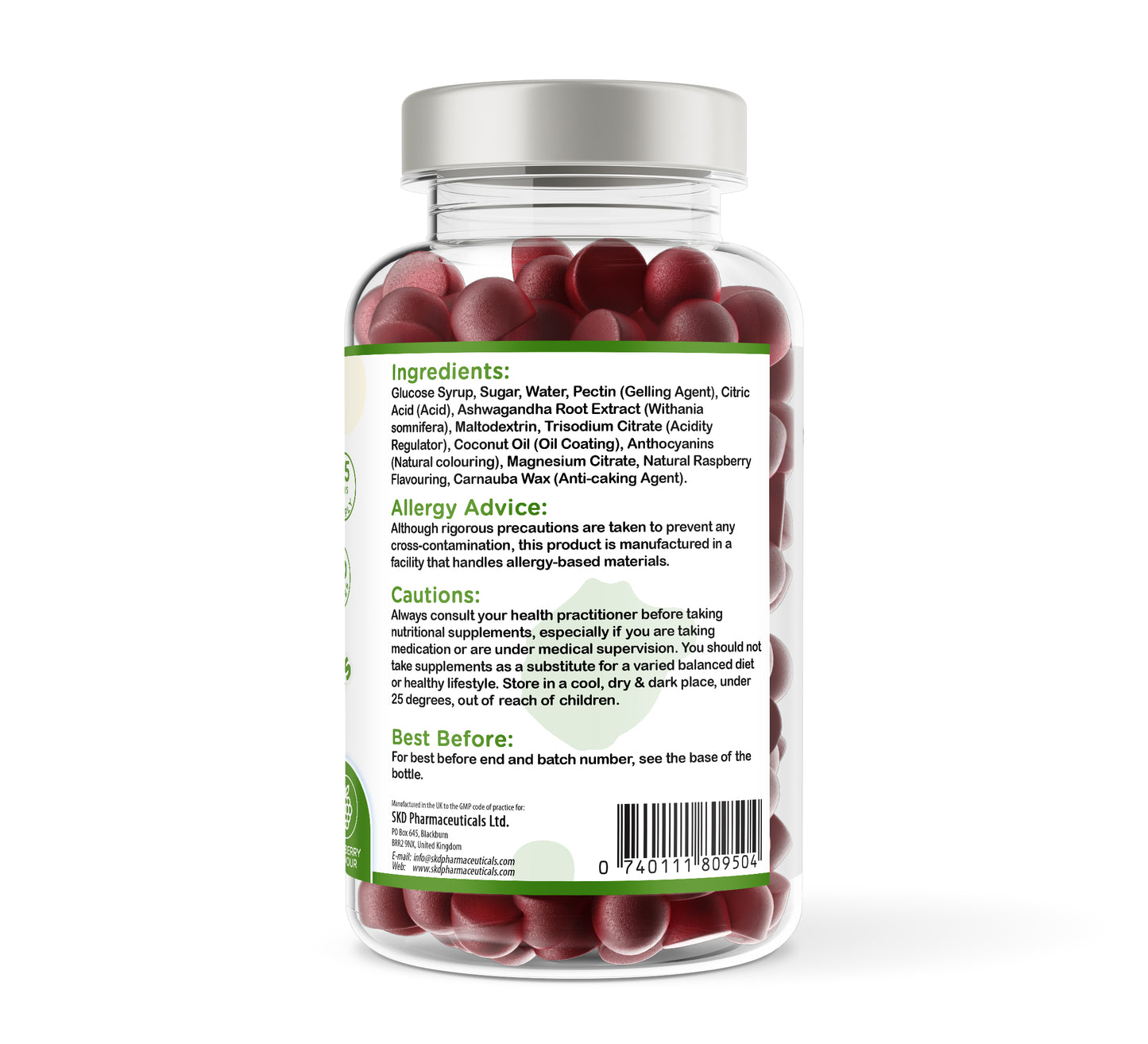 Ashwagandha | 150 Gummies | Raspberry Flavour | Vegan