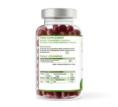 Ashwagandha | 150 Gummies | Raspberry Flavour | Vegan