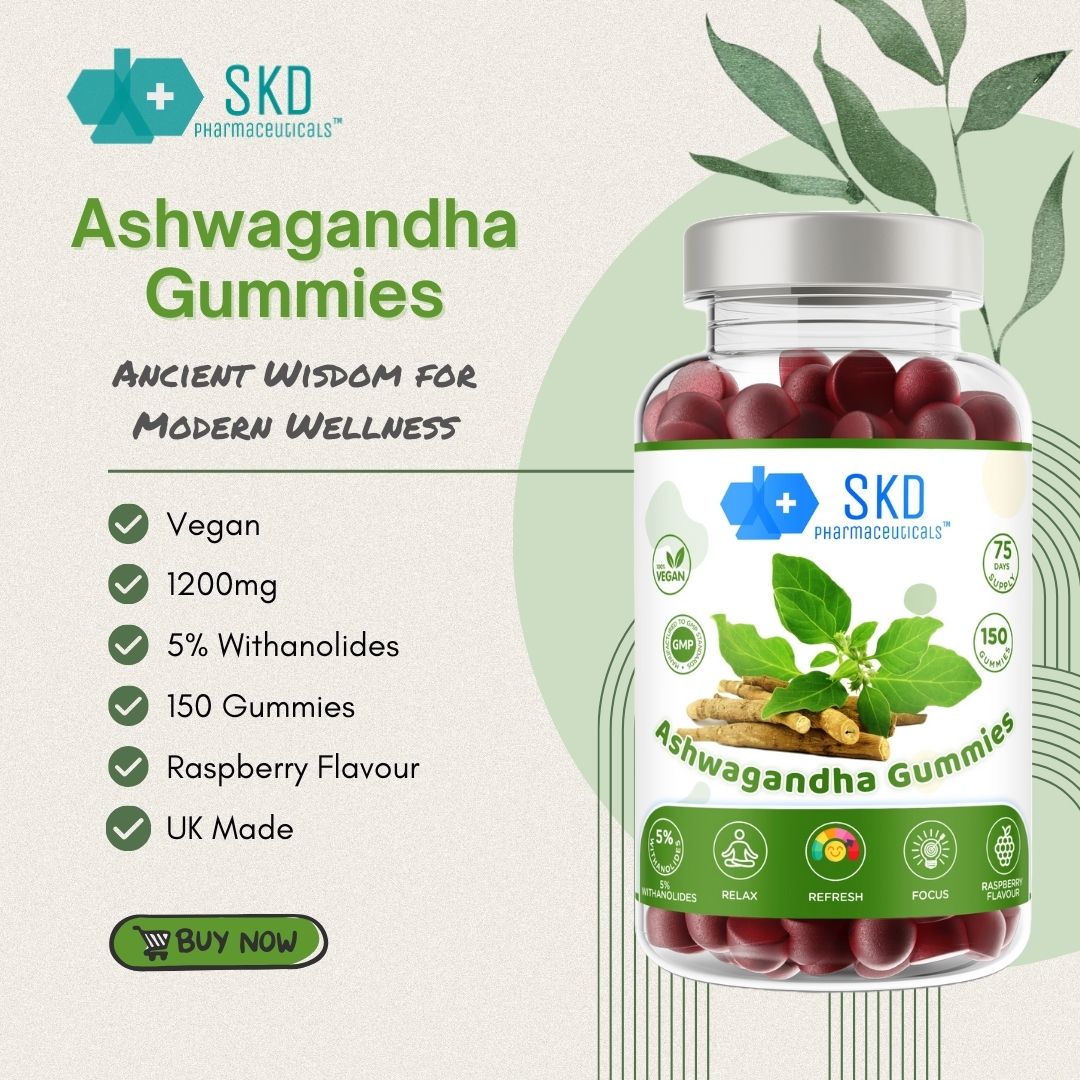 Ashwagandha | 60 or 150 Gummies | Raspberry Flavour | Vegan